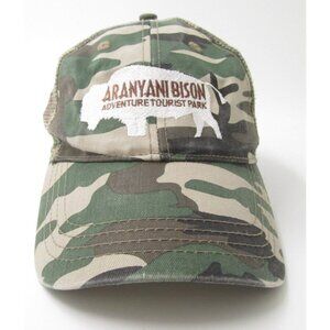 Men Aranyani BIson Adventure Tourist Park Camo Embroidered Adjustable Hat (C)